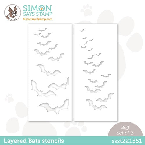 Simon Says Stamp! Simon Says Stamp Stencils LAYERED BATS ssst221551