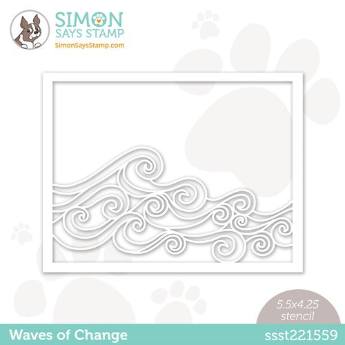 Simon Says Stamp! Simon Says Stamp Stencil WAVES OF CHANGE ssst221559
