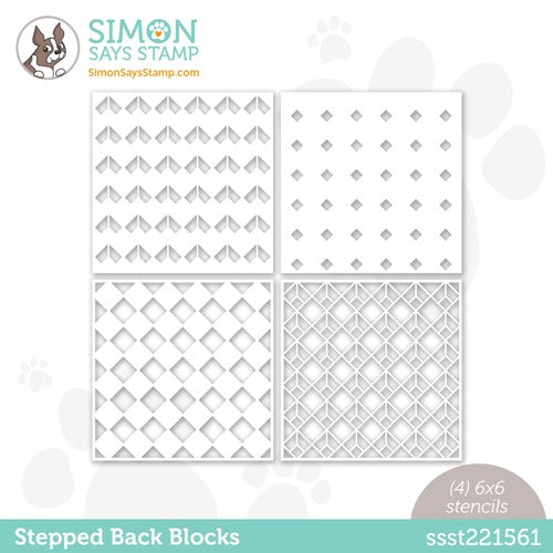 Simon Says Stamp! Simon Says Stamp Stencils STEPPED BACK BLOCKS ssst221561