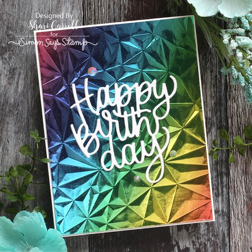 Simon Says Stamp! Simon Says Stamp Cardstock A2 HOLOGRAPHIC RAINBOWS ssp1005