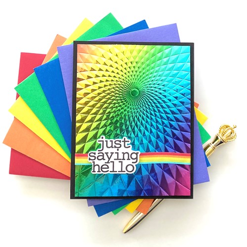 Simon Says Stamp Cardstock A2 HOLOGRAPHIC RAINBOWS ssp1005