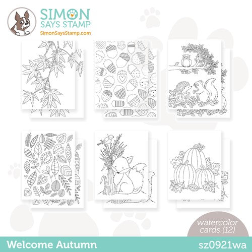 Simon Says Stamp! Simon Says Stamp Suzy's WELCOME AUTUMN Watercolor Prints sz0921wa