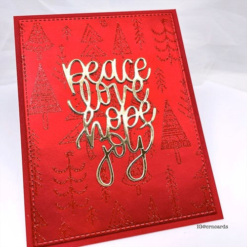 Simon Says Stamp! Simon Says Stamp PEACE LOVE HOPE JOY Wafer Die sssd112418