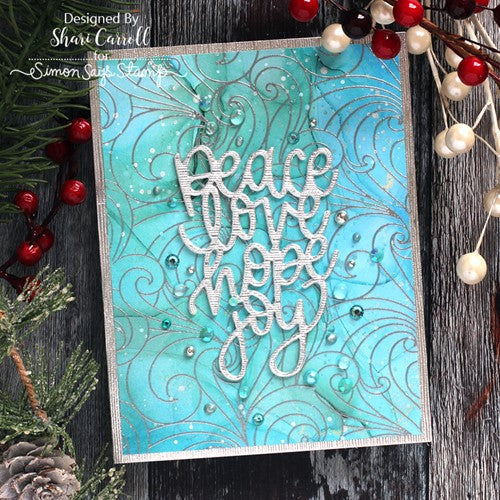 Simon Says Stamp! Simon Says Stamp PEACE LOVE HOPE JOY Wafer Die sssd112418
