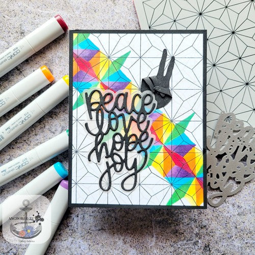 Simon Says Stamp! Simon Says Stamp PEACE LOVE HOPE JOY Wafer Die sssd112418