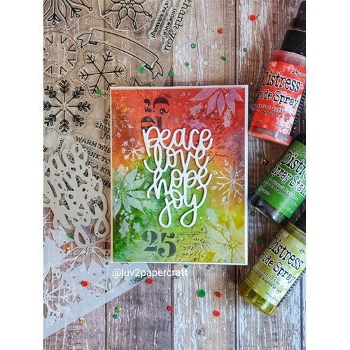 Simon Says Stamp! Simon Says Stamp PEACE LOVE HOPE JOY Wafer Die sssd112418