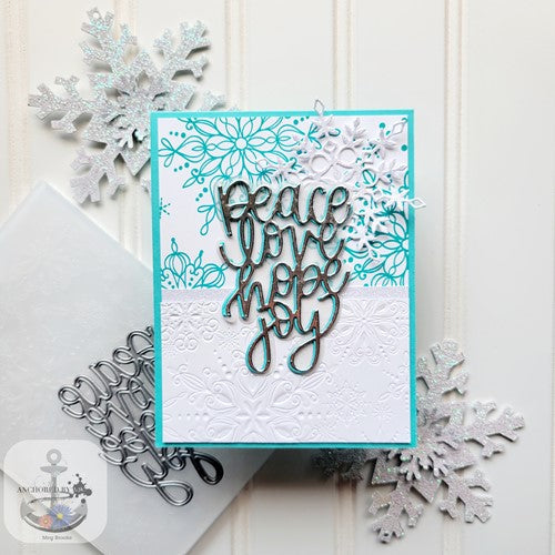 Simon Says Stamp! Simon Says Stamp PEACE LOVE HOPE JOY Wafer Die sssd112418