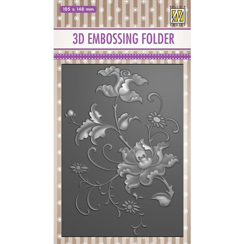 Simon Says Stamp! Nellie's Choice EXOTIC FLOWER 3D Embossing Folder nef3d027