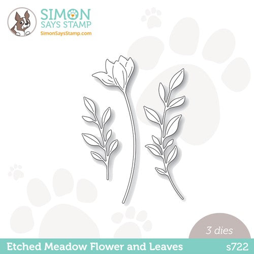 Simon Says Stamp! Simon Says Stamp ETCHED MEADOW FLOWER AND LEAVES Wafer Dies s722