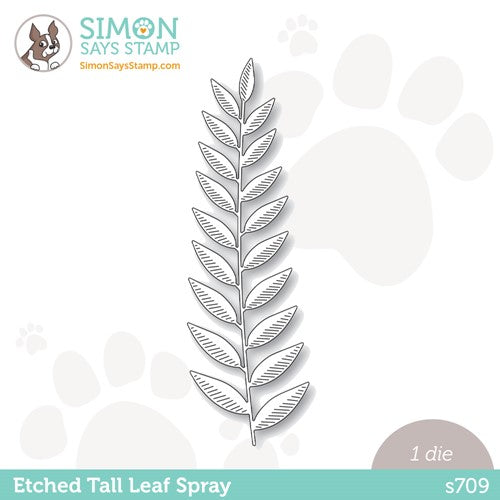 Simon Says Stamp! Simon Says Stamp ETCHED TALL LEAF SPRAY Wafer Die s709