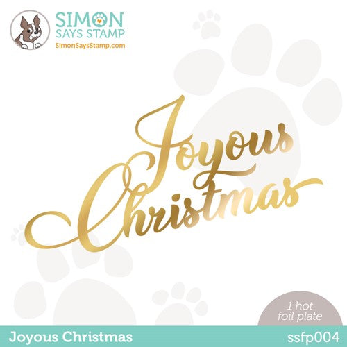 Simon Says Stamp! Simon Says Stamp JOYOUS CHRISTMAS Hot Foil Plate ssfp004