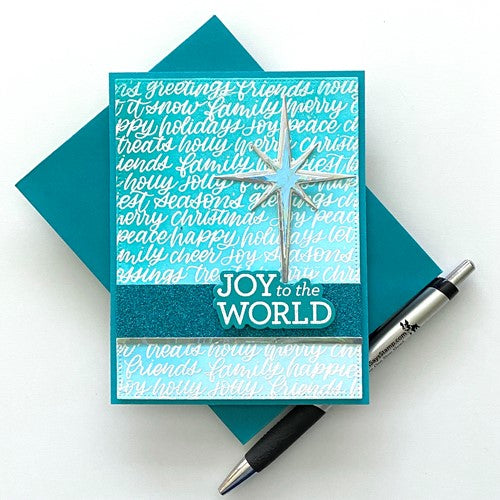 Simon Says Stamp! Simon Says Cling Stamp HAND LETTERED HOLIDAY BACKGROUND sss102181