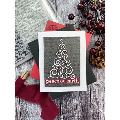 Simon Says Stamp! Simon Says Cling Stamp HAND LETTERED HOLIDAY BACKGROUND sss102181 | color-code:ALT2