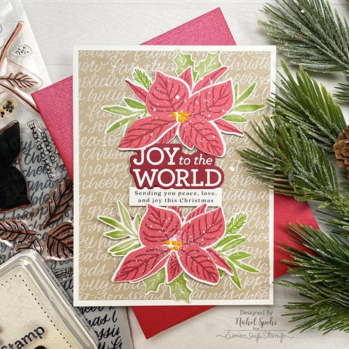 Simon Says Stamp! Simon Says Cling Stamp HAND LETTERED HOLIDAY BACKGROUND sss102181