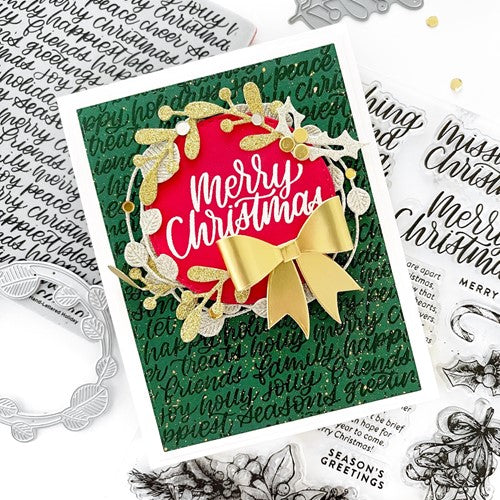 Simon Says Stamp! Simon Says Cling Stamp HAND LETTERED HOLIDAY BACKGROUND sss102181
