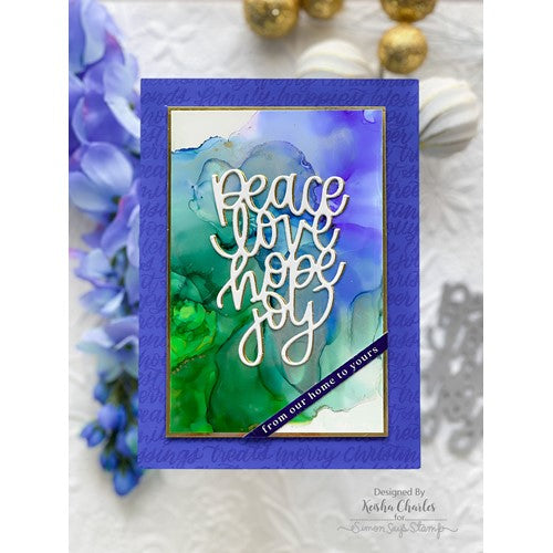 Simon Says Stamp! Simon Says Cling Stamp HAND LETTERED HOLIDAY BACKGROUND sss102181