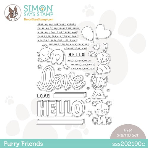 Simon Says Stamp! Simon Says Clear Stamps FURRY FRIENDS sss202190c *