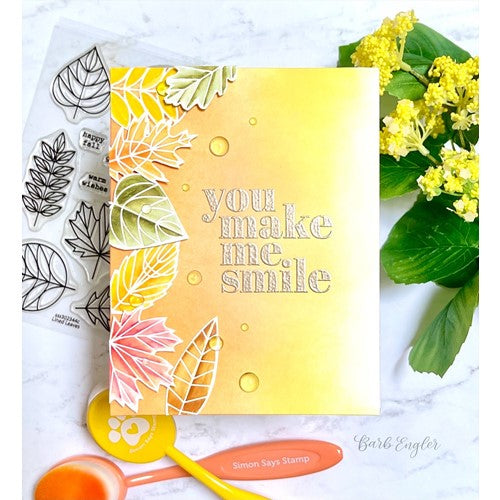 Simon Says Stamp! Simon Says Clear Stamps LINED LEAVES sss302344c | color-code:ALT0