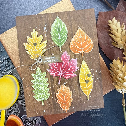 Simon Says Stamp! Simon Says Clear Stamps LINED LEAVES sss302344c | color-code:ALT2