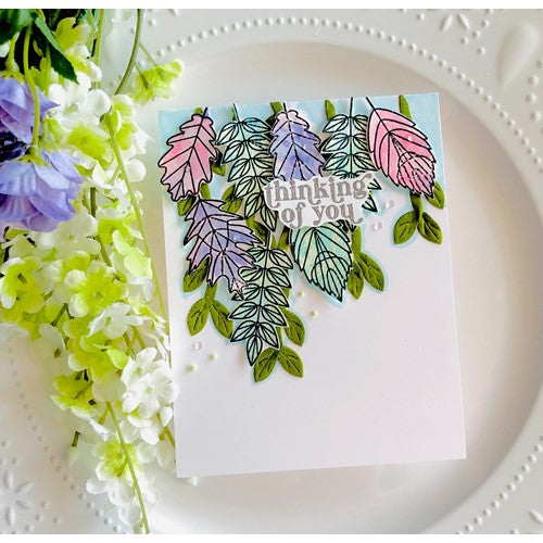 Simon Says Stamp! Simon Says Clear Stamps LINED LEAVES sss302344c