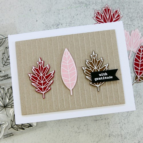 Simon Says Stamp! Simon Says Stamps and Dies LINED LEAVES set433ll