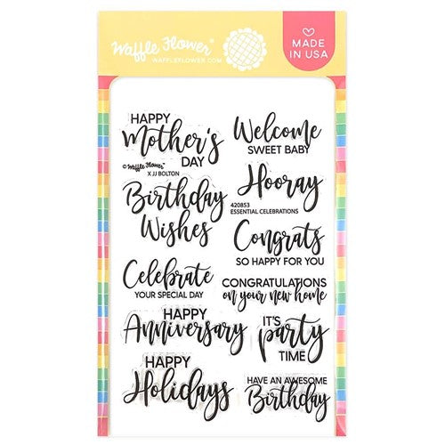 Simon Says Stamp! Waffle Flower ESSENTIAL CELEBRATIONS Clear Stamps 420853