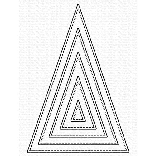 Simon Says Stamp! My Favorite Things STITCHED TALL TRIANGLE STAX Dies Die-Namics mft2106