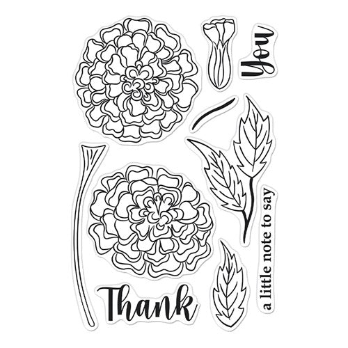 Simon Says Stamp! Hero Arts Clear Stamps MARIGOLDS CM566