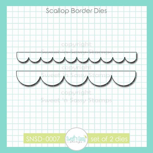 Simon Says Stamp! Sweet 'N Sassy SCALLOP BORDER Dies snsd-007
