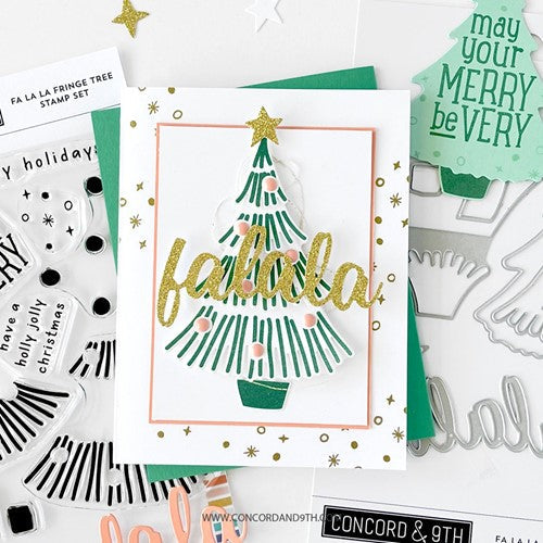 Simon Says Stamp! Concord & 9th FA LA LA FRINGE TREE Clear Stamp Set 11190