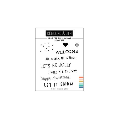 Simon Says Stamp! Concord & 9th HOME FOR THE HOLIDAYS Clear Stamp Set 11193