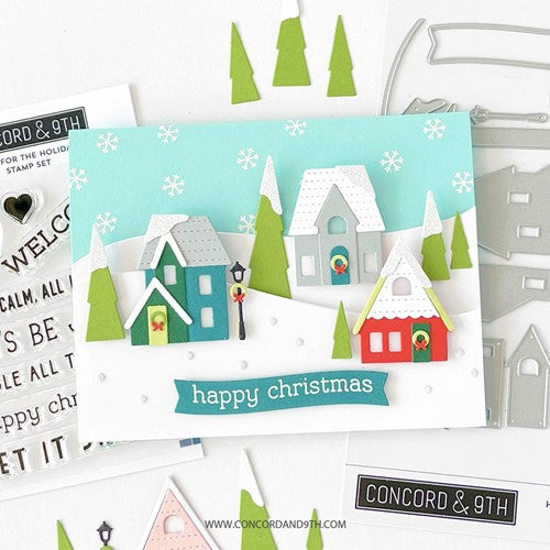 Simon Says Stamp! Concord & 9th HOME FOR THE HOLIDAYS Clear Stamp Set 11193