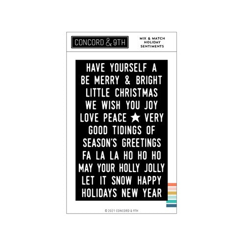 Simon Says Stamp! Concord & 9th MIX AND MATCH HOLIDAY SENTIMENTS Clear Stamp Set 11196