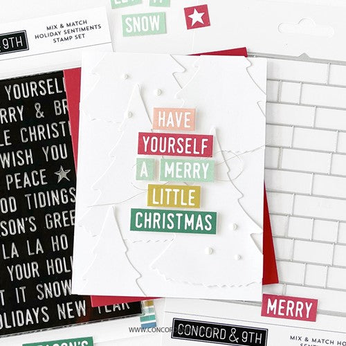Simon Says Stamp! Concord & 9th MIX AND MATCH HOLIDAY SENTIMENTS Clear Stamp Set 11196