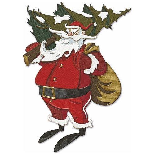 Simon Says Stamp! Tim Holtz Sizzix WOODLAND SANTA Colorize Thinlits Dies 665573