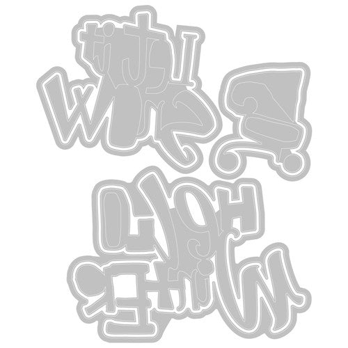 Simon Says Stamp! Tim Holtz Sizzix FESTIVE WORDS Thinlits Dies 665575