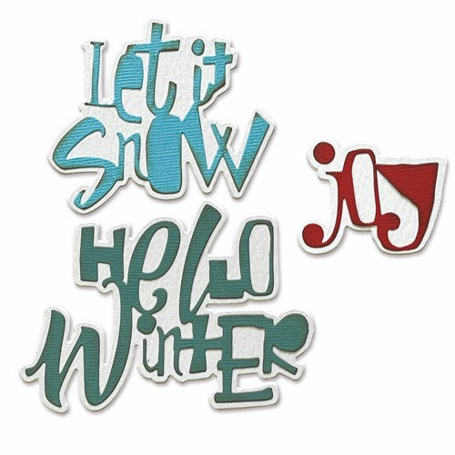 Simon Says Stamp! Tim Holtz Sizzix FESTIVE WORDS Thinlits Dies 665575
