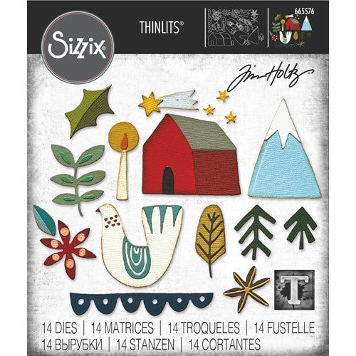 Simon Says Stamp! Tim Holtz Sizzix FUNKY NORDIC Thinlits Dies 665576
