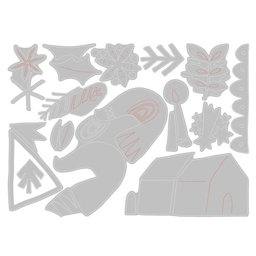 Simon Says Stamp! Tim Holtz Sizzix FUNKY NORDIC Thinlits Dies 665576