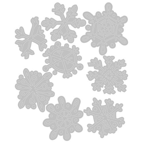 Simon Says Stamp! Tim Holtz Sizzix SCRIBBLY SNOWFLAKES Thinlits Dies 665582