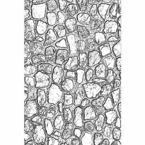Simon Says Stamp! Tim Holtz Sizzix COBBLESTONE 2 3D Texture Fades Embossing Folder 665375