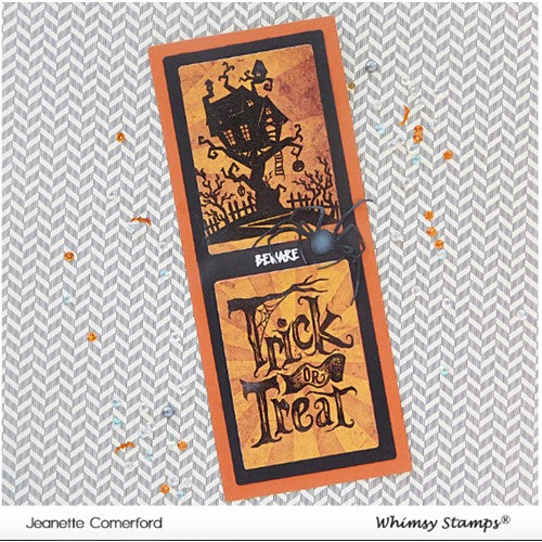 Simon Says Stamp! Whimsy Stamps TRICK OR TREAT HOUSE Clear Stamps CWSD282a