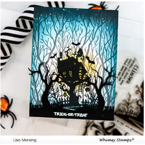 Simon Says Stamp! Whimsy Stamps TRICK OR TREAT HOUSE Clear Stamps CWSD282a