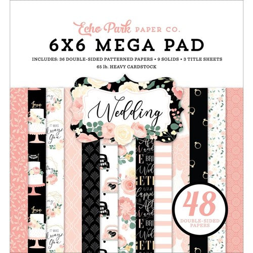 Simon Says Stamp! Echo Park WEDDING 6 x 6 Mega Paper Pad wed258031