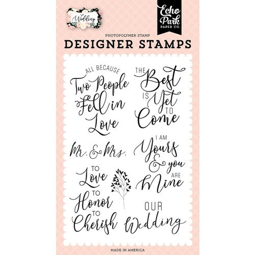 Simon Says Stamp! Echo Park OUR WEDDING Clear Stamps wed258046