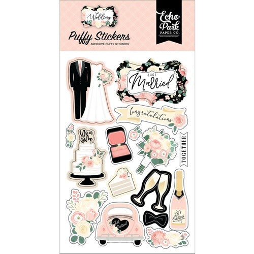 Simon Says Stamp! Echo Park WEDDING Puffy Stickers wed258066