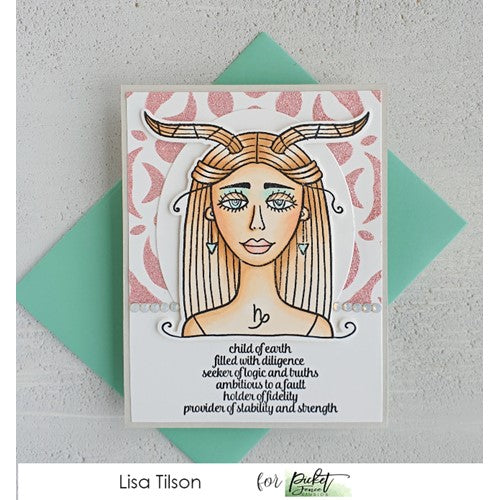 Simon Says Stamp! Picket Fence Studios CAPRICORN GIRL Clear Stamps hg111*