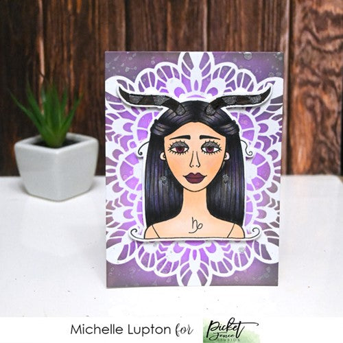 Simon Says Stamp! Picket Fence Studios CAPRICORN GIRL Clear Stamps hg111*