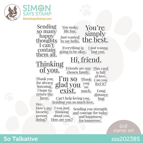 Simon Says Stamp! Simon Says Clear Stamps SO TALKATIVE sss202385