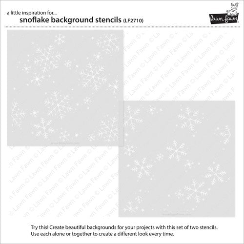Simon Says Stamp! Lawn Fawn SNOWFLAKE BACKGROUND Stencils lf2710